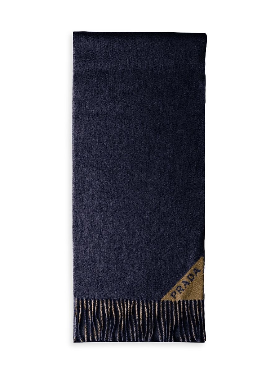Men's Double Cashmere Scarf - Blue
