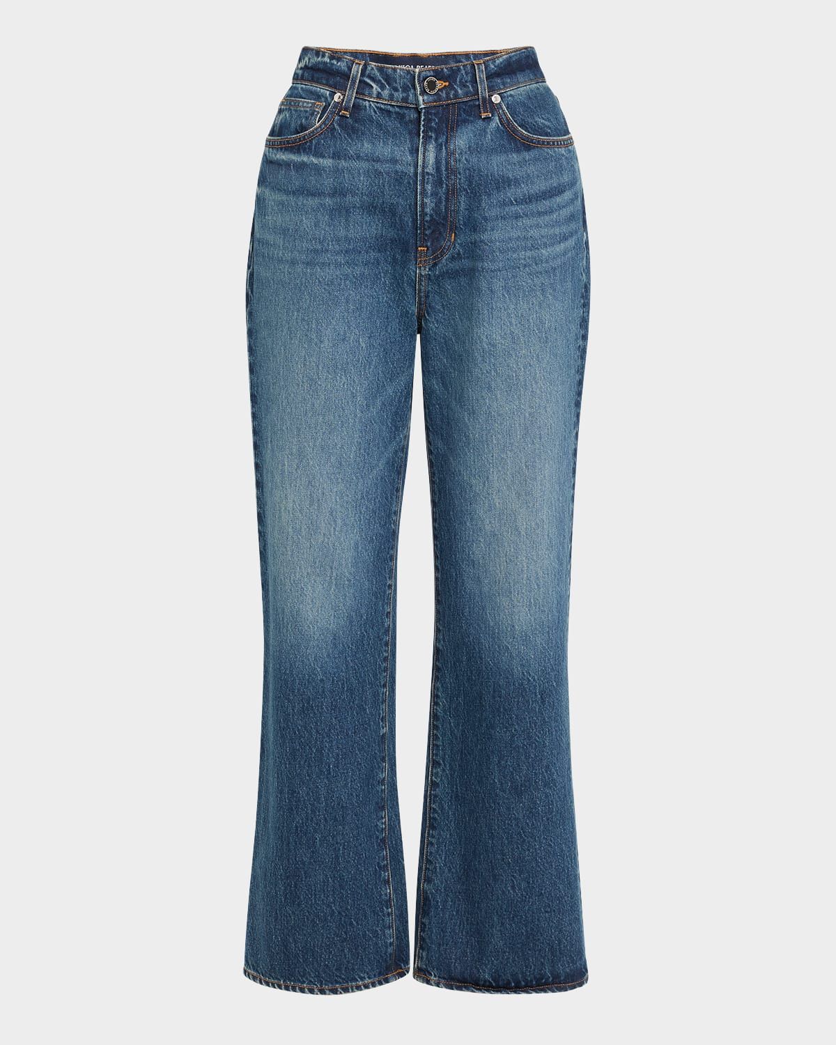Dylan High-Rise Straight Ankle Jeans