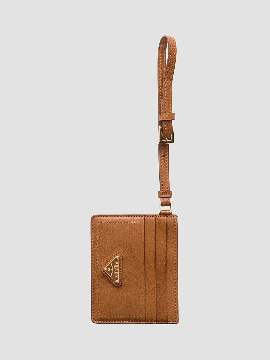 Women's Nappa Leather Card Holder - Brown