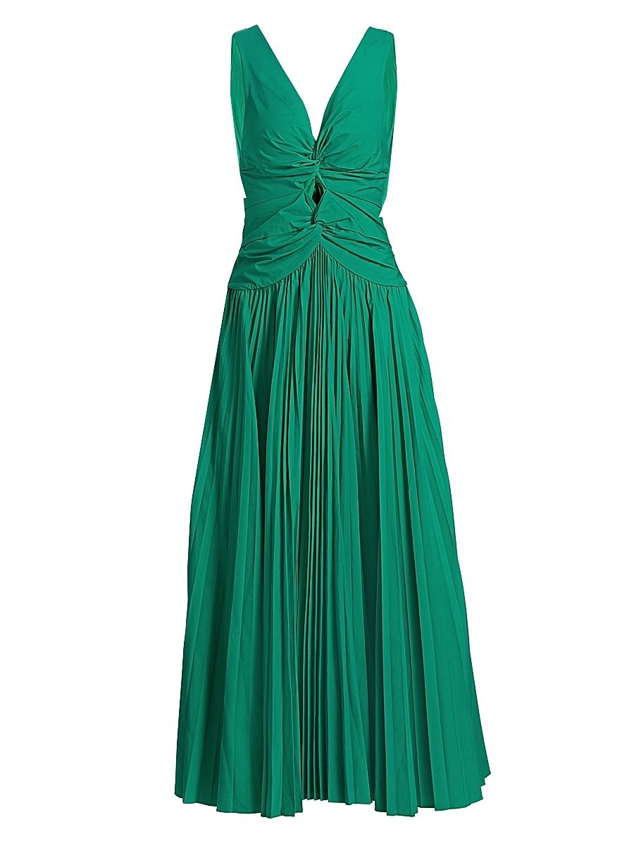 Women's Vivianne Center Twist Midi-Dress - Kelly Green - Size 2