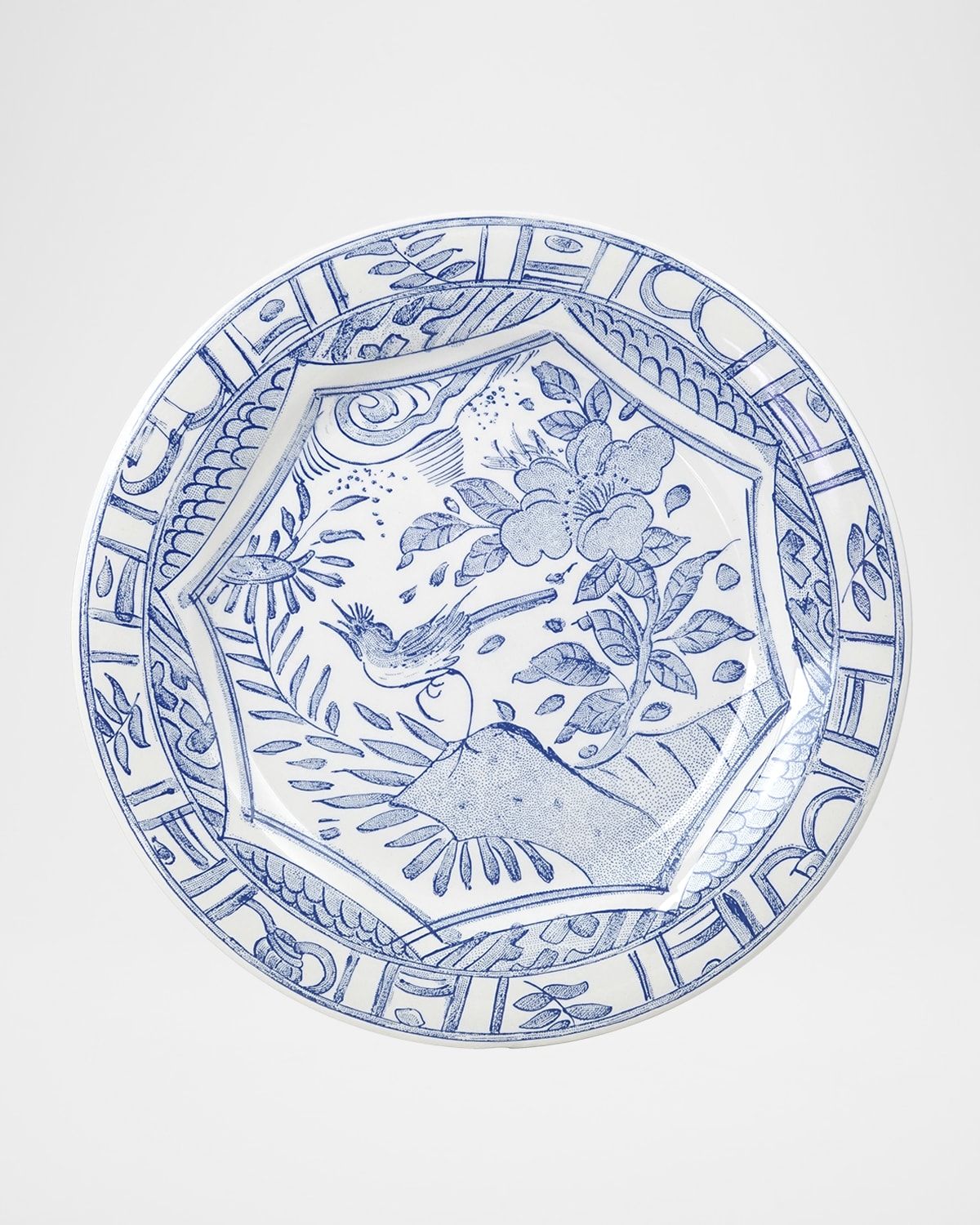 Oiseau Blue & White Dessert Plate