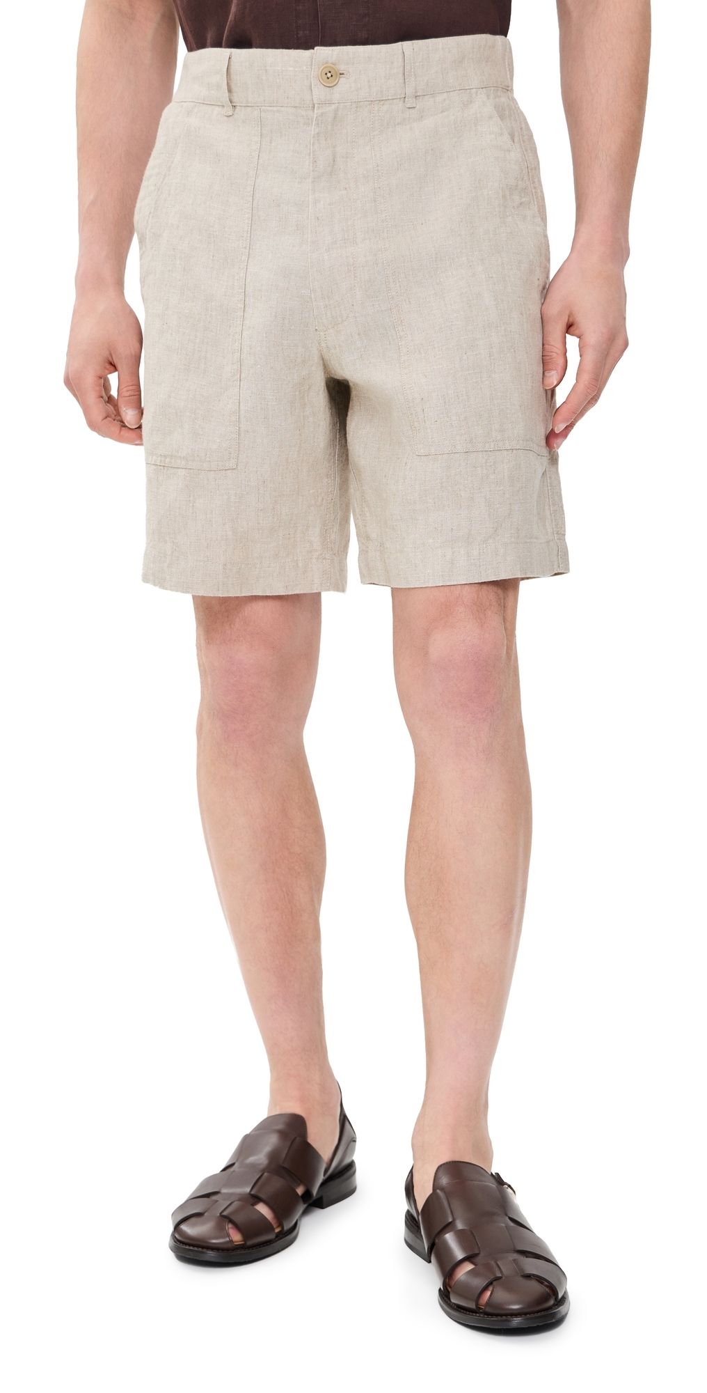 Alex Mill Pull On Field Shorts In Flax Linen 19 Flax M