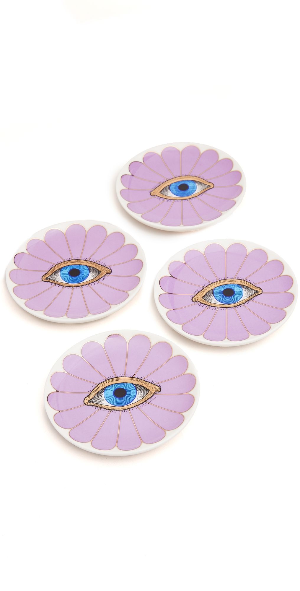 Jonathan Adler Fleur Coasters Purple One Size