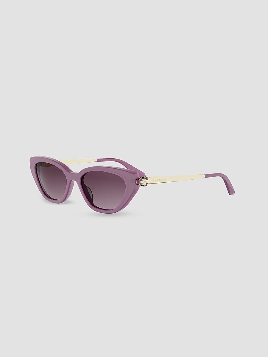 BVLGARI Women's Serpenti Forever 52MM Cat-Eye Sunglasses - Violet Black