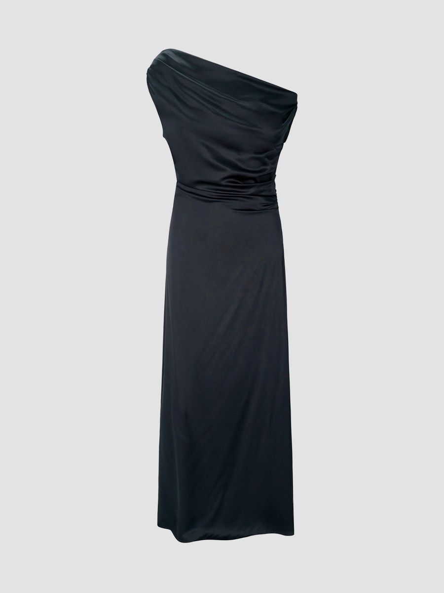 Staud Women's Phare Stretch-Silk Maxi Dress - Black - Size 14