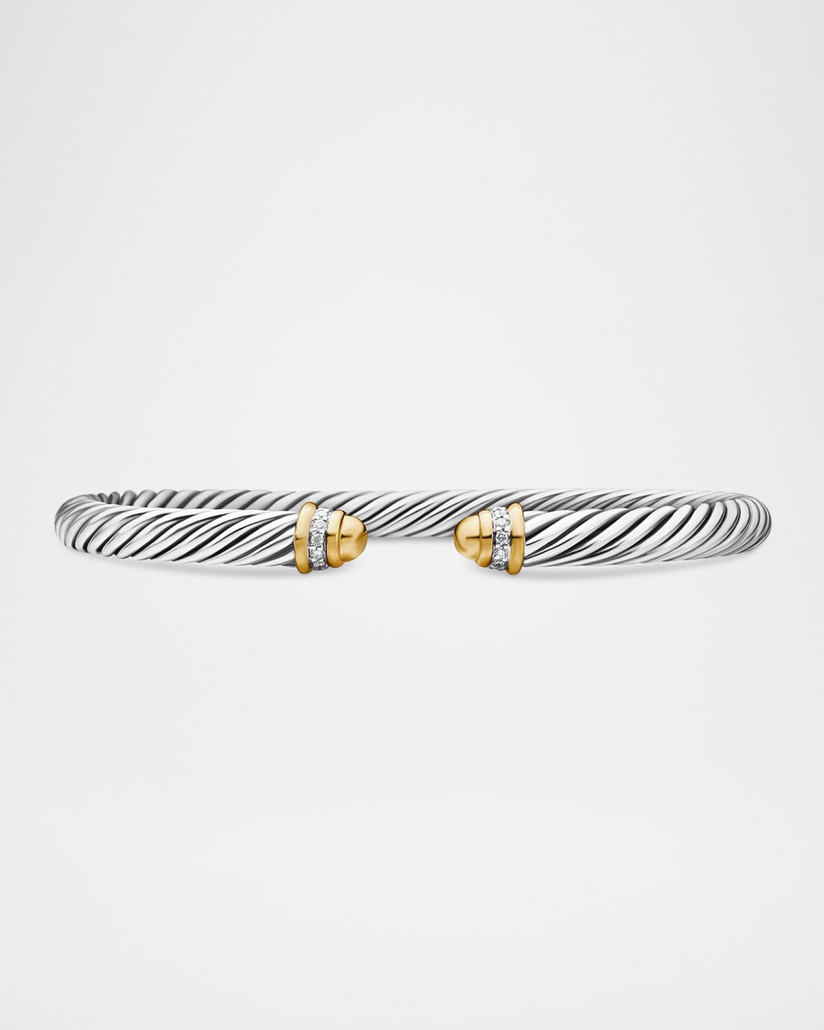 Cable Classics Bracelet with Gold Domes and Diamonds