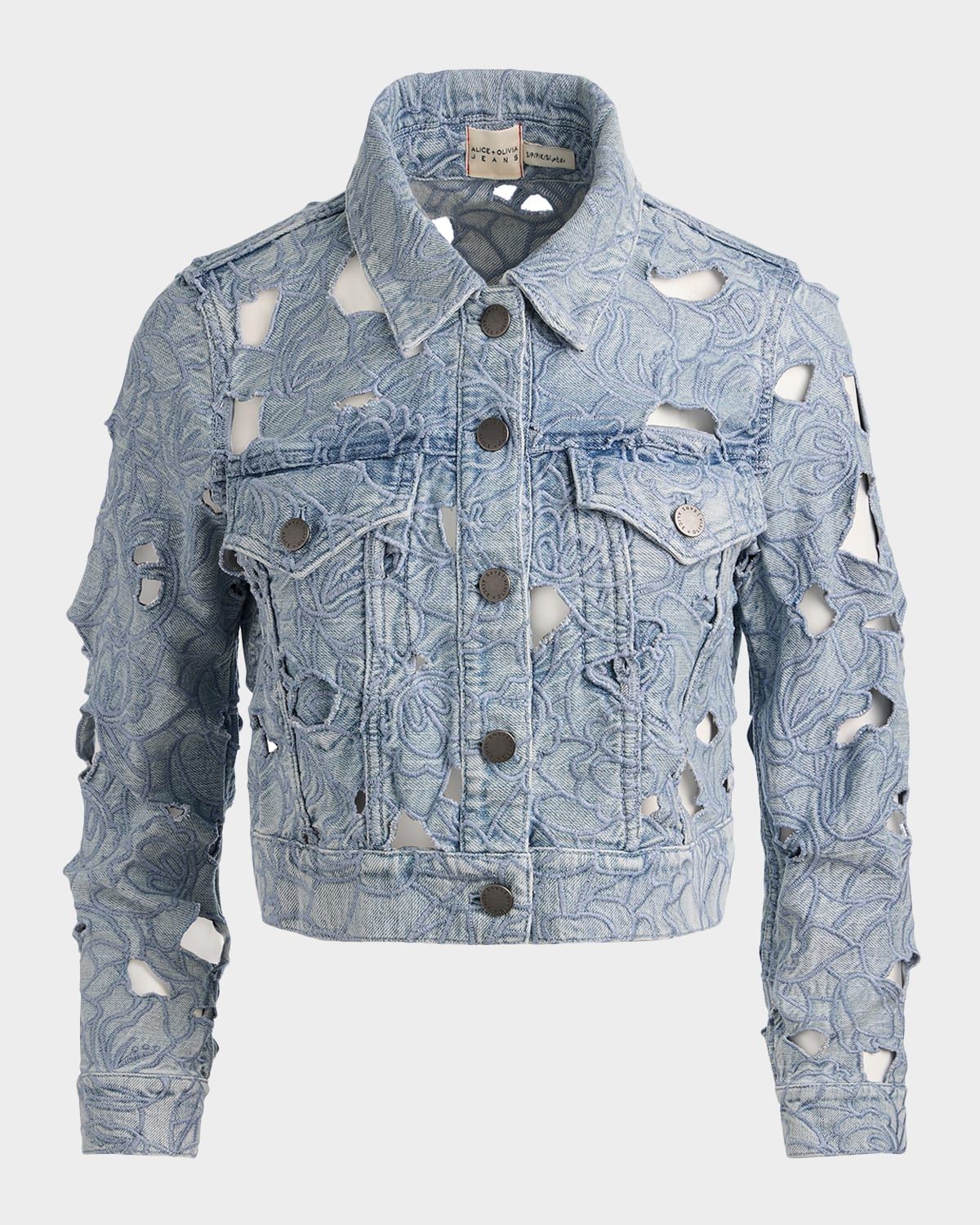 Chloe Laser-Cut Denim Jacket