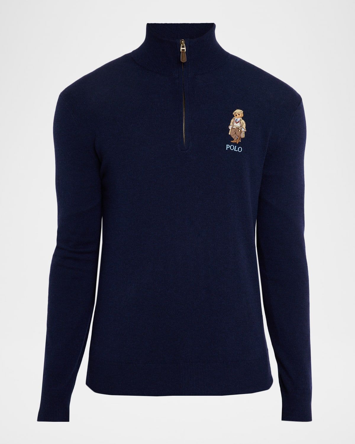 Men & apos;s Polo Bear Wool Quarter-Zip Sweater