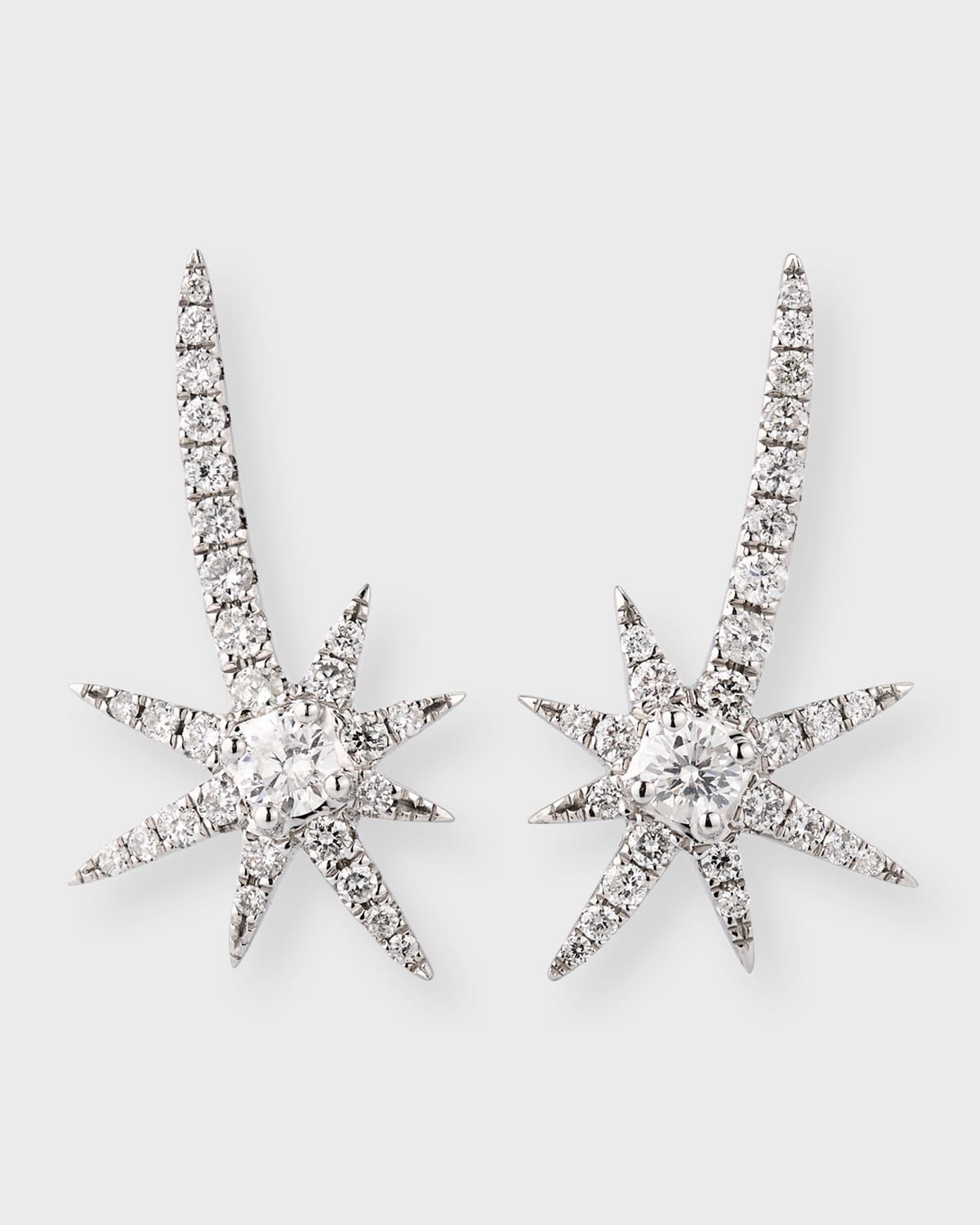 White Shooting Starburst Earrings