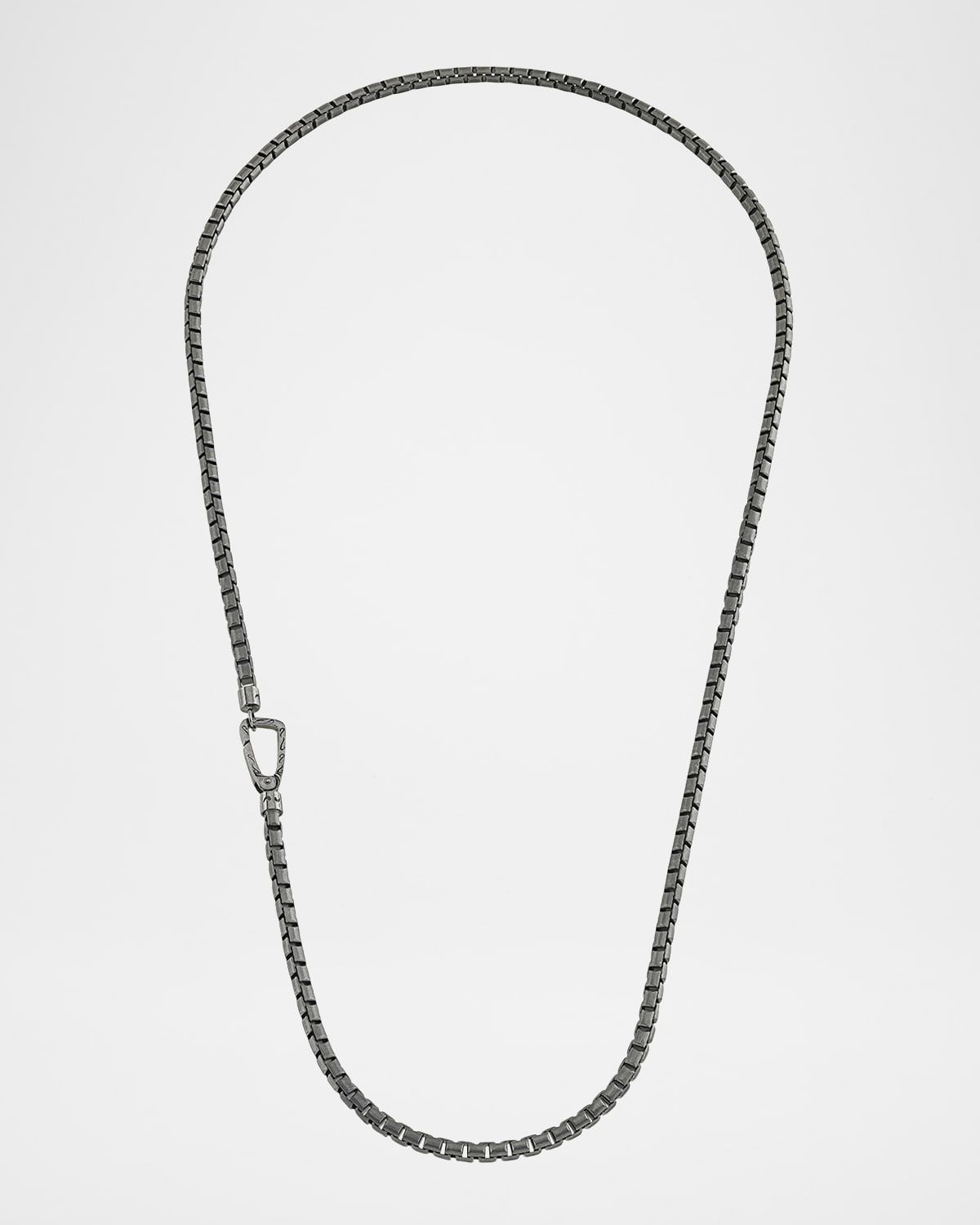 Men & apos;s Ulysses Box Chain Necklace in Silver, 62mm