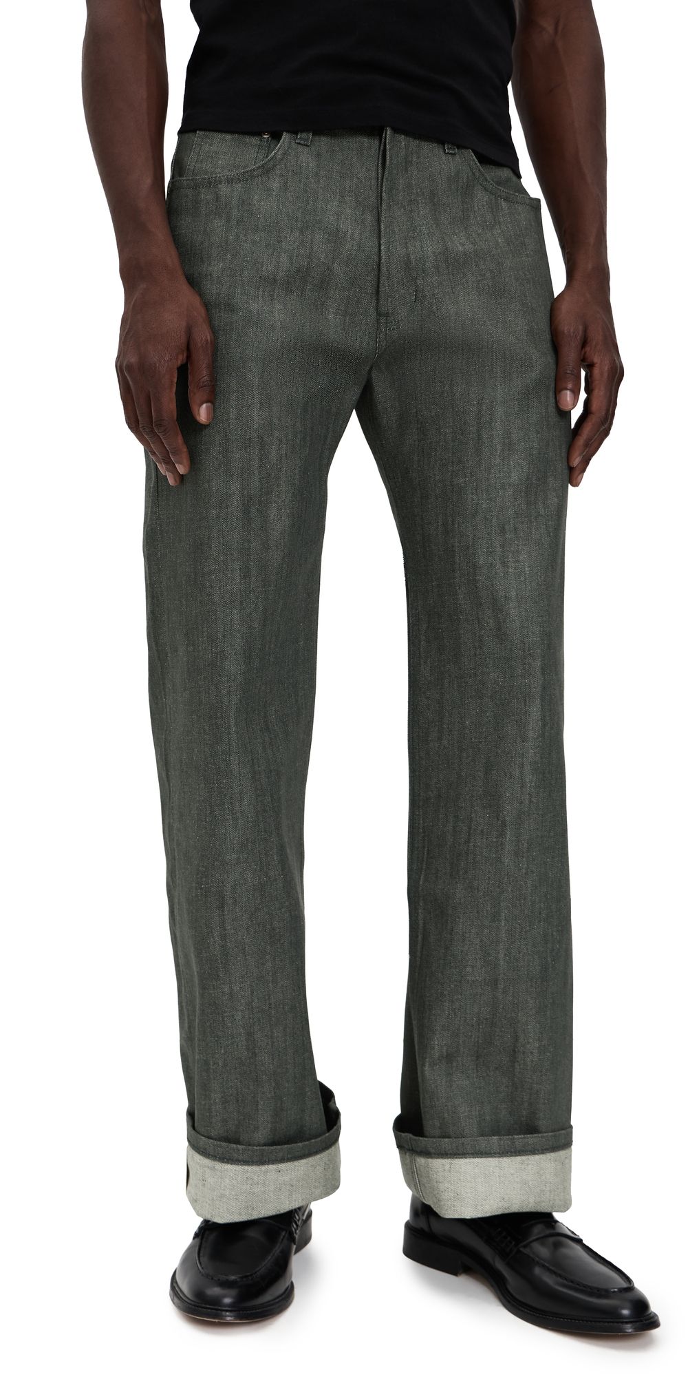 Naked & Famous Denim Strong Guy Haunted Forest Selvedge Jeans Forest 34