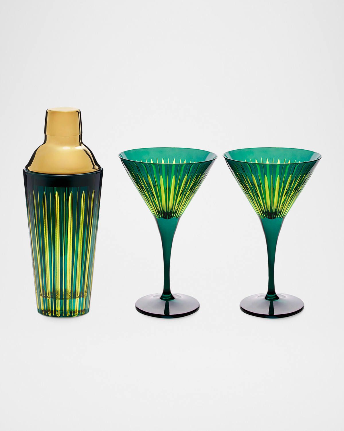 Prism Cocktail Shaker & Martini Glass Set