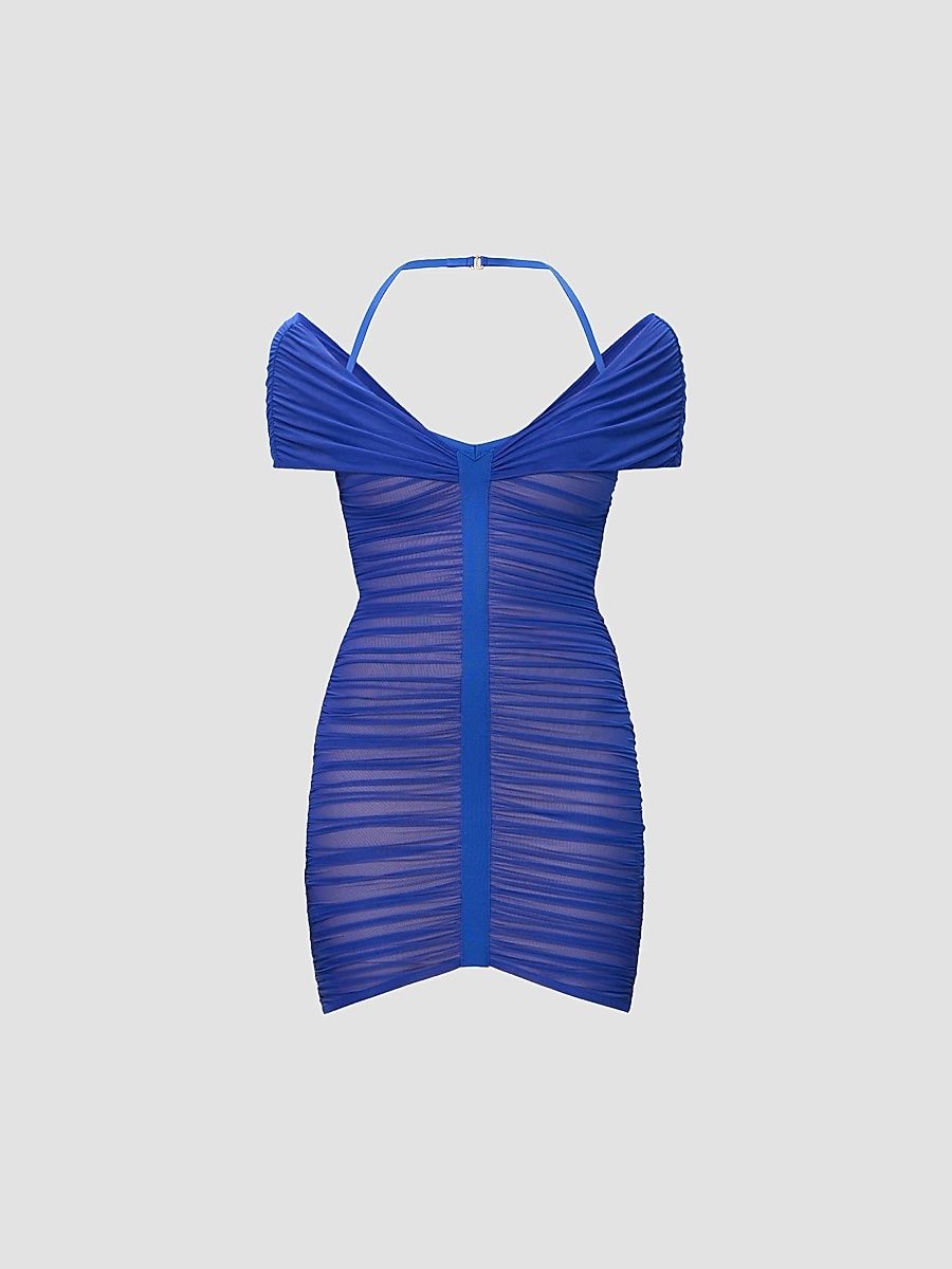 Women's The Linda Tulle Minidress - Bright Blue - Size Large
