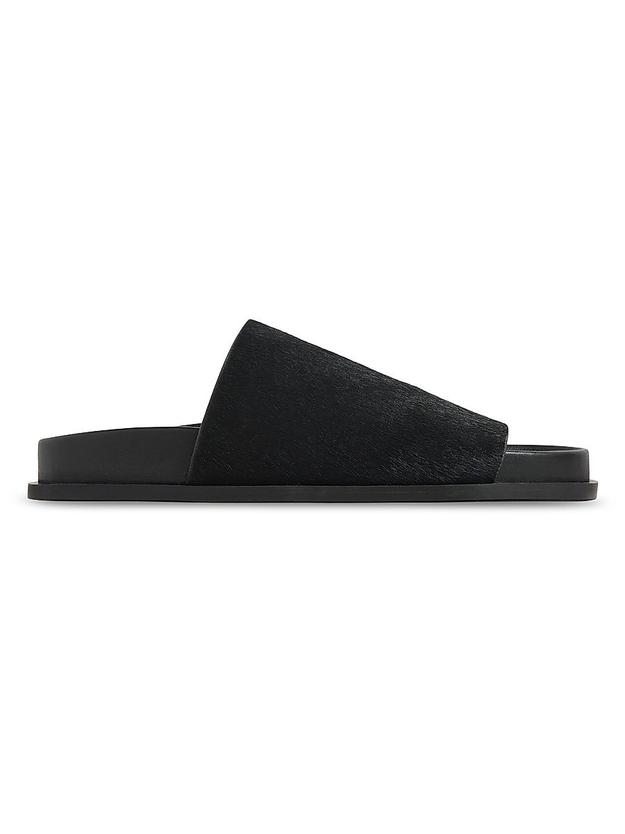 Women's Luca Suede Slides - Black - Size 11 Sandals