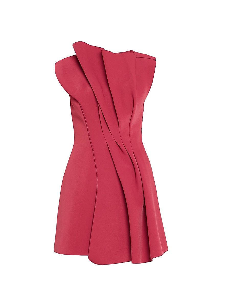 Women's Hawkley Architectural Draped Minidress - Bordeaux - Size 6