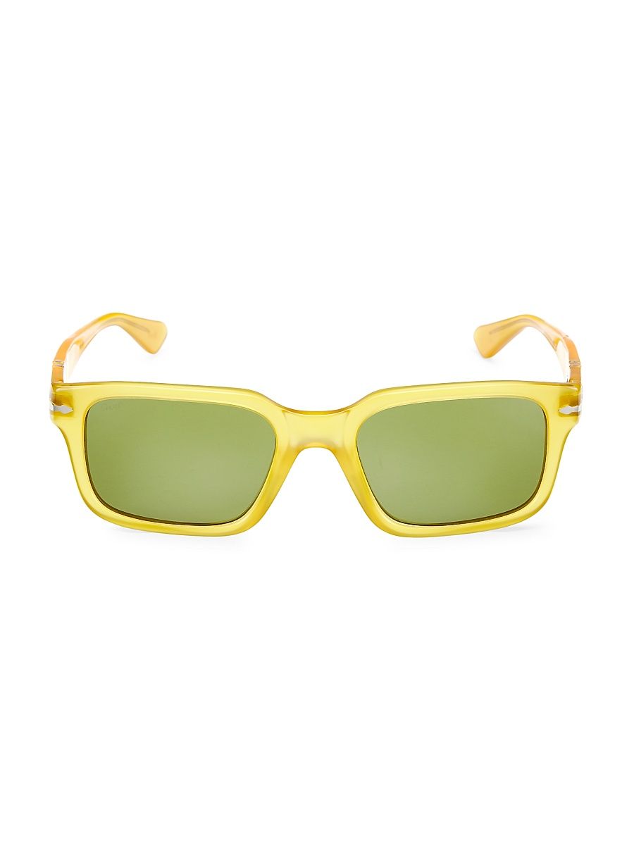 Men's 53MM Wayfarer Sunglasses - Yellow