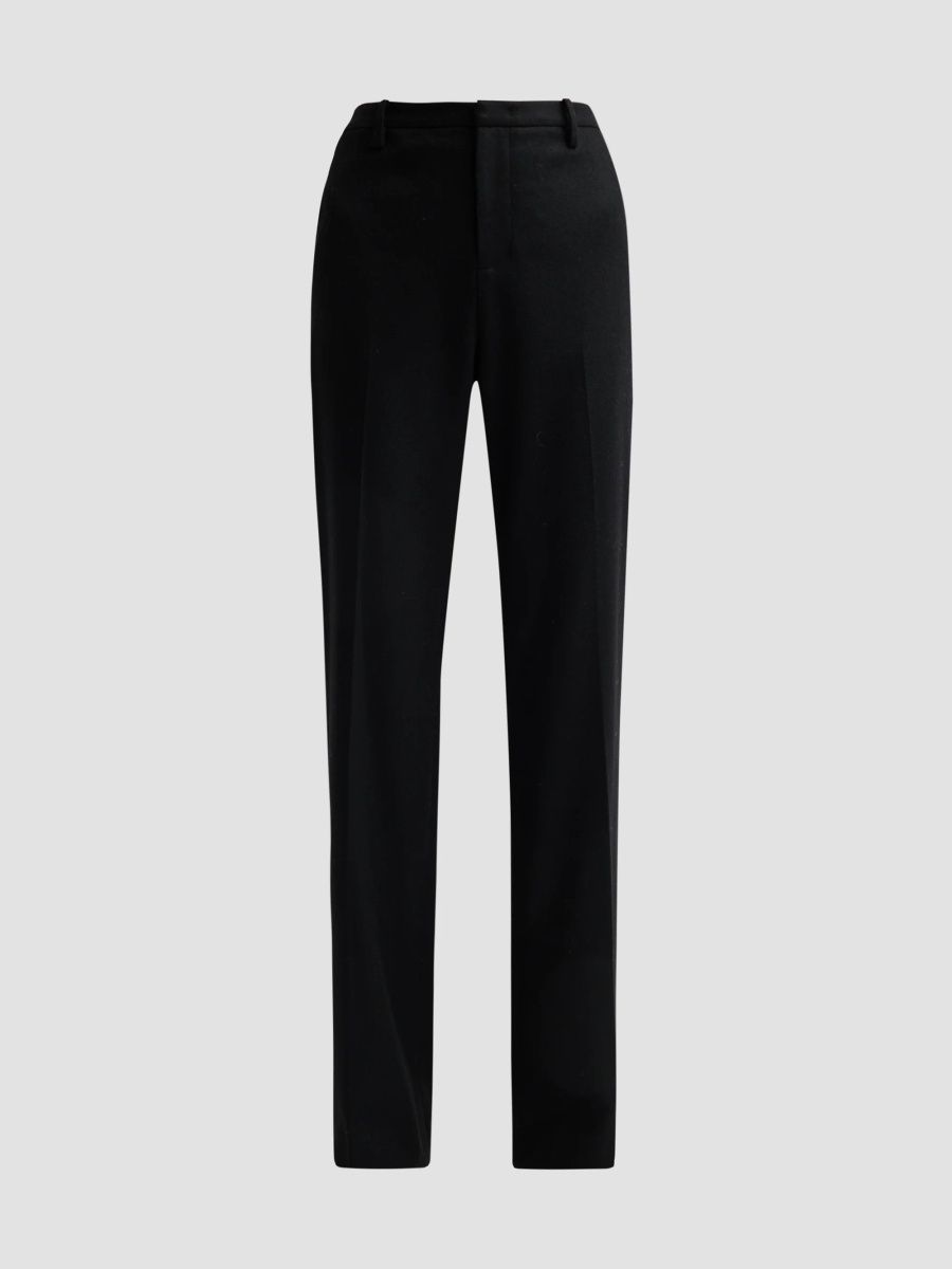 Vince Women's Simone High-Rise Wool-Blend Flared Trousers - Black - Size 0