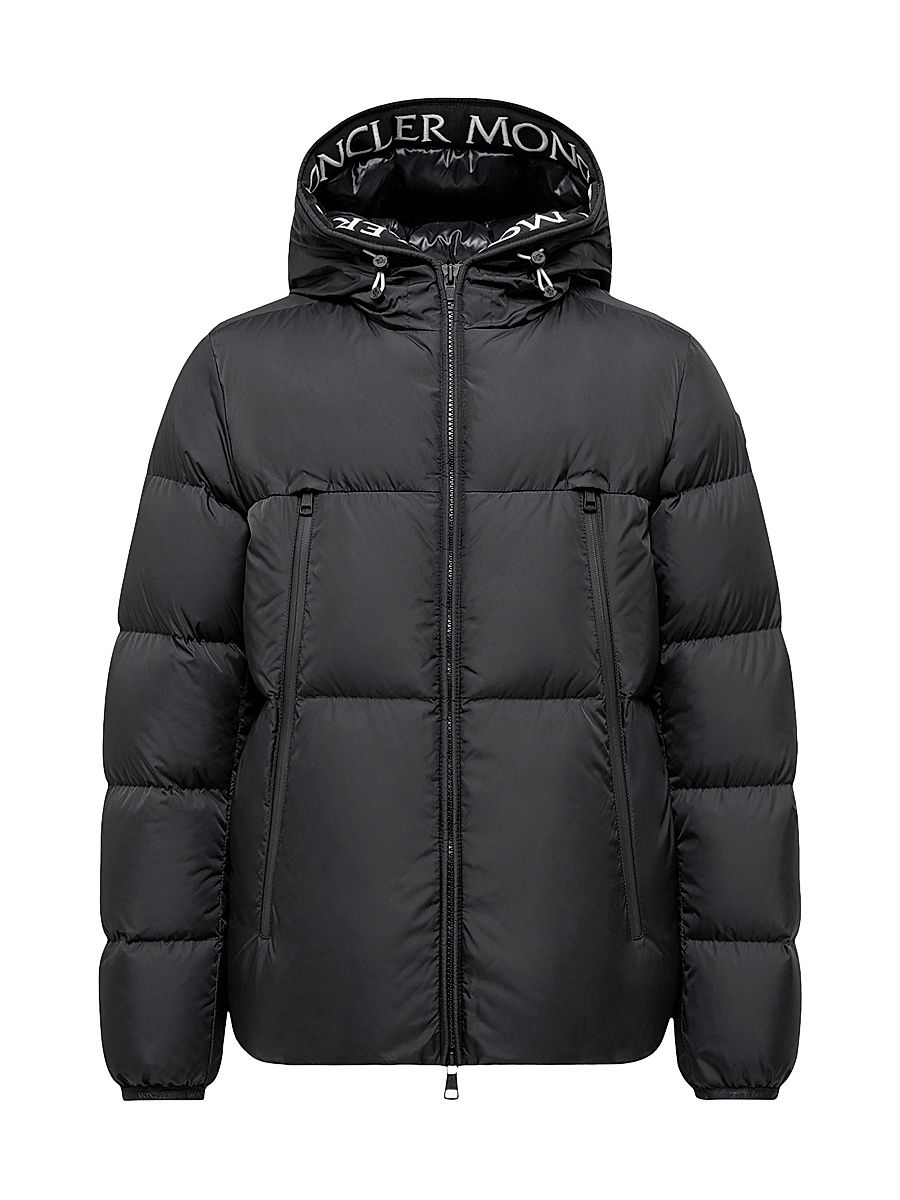 Men's Montcla Logo Hooded Down Jacket - Black - Size XXXXXL