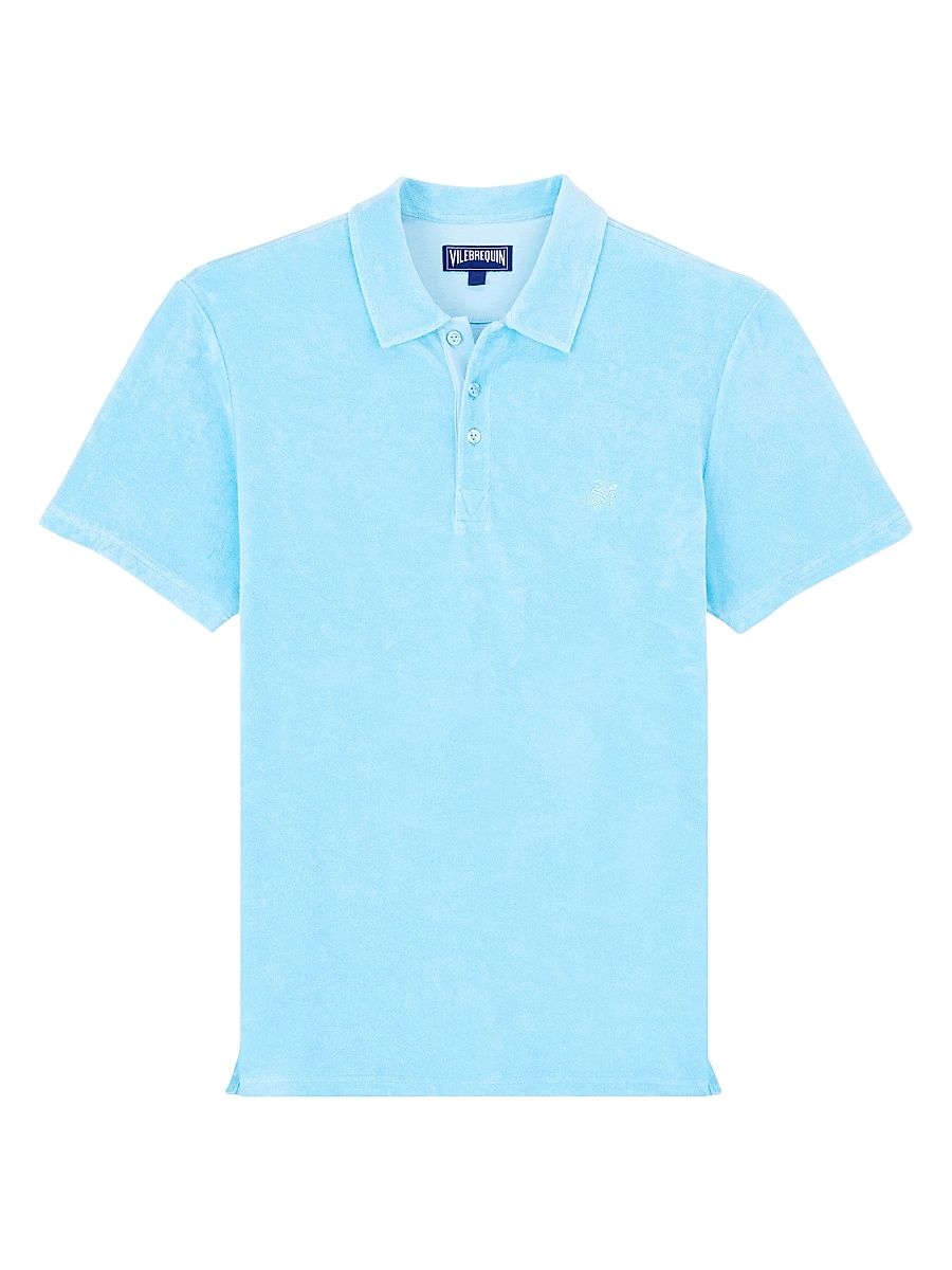 Men's Cotton Terry Polo Shirt - Santorin - Size XXL