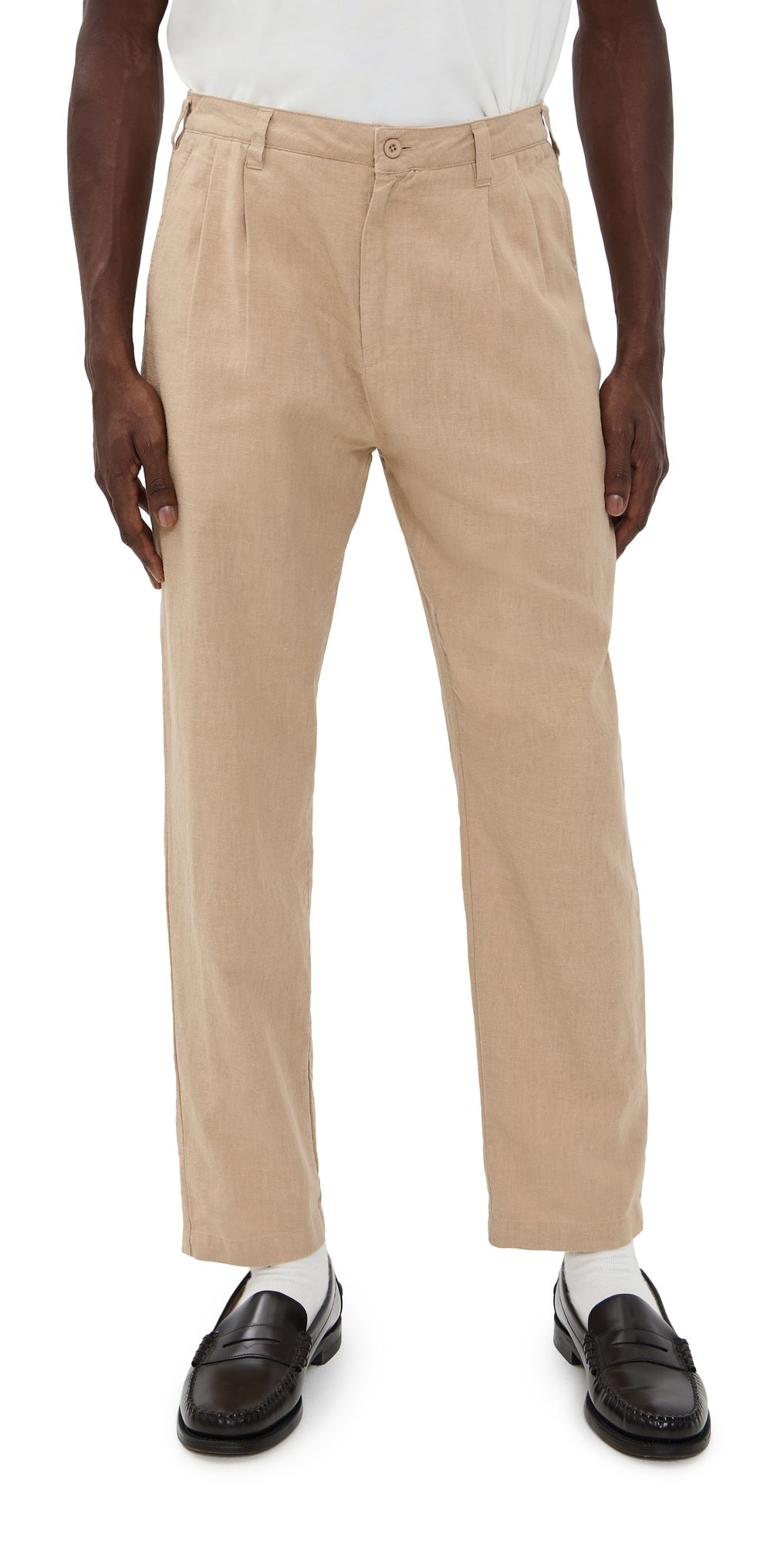 Quiet Golf Trouser Linen Pants 29.5 Tan XXL