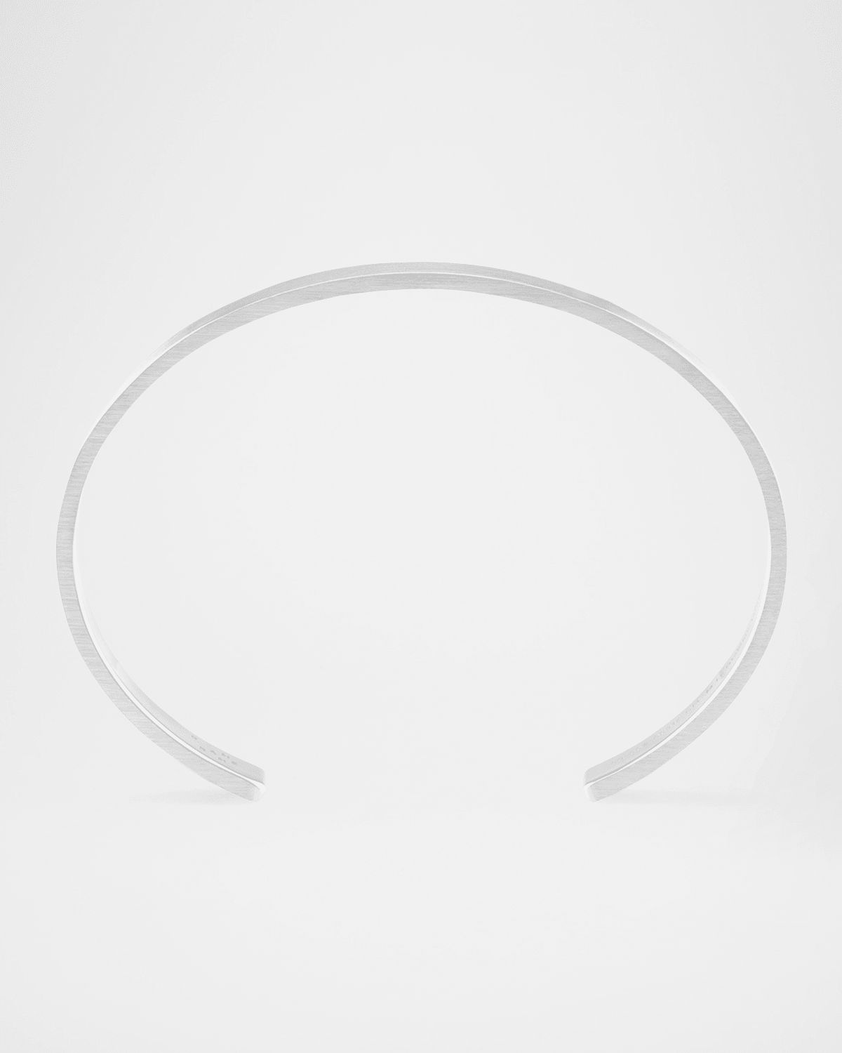 Men & apos;s Brushed Sterling Silver Ribbon Cuff Bracelet