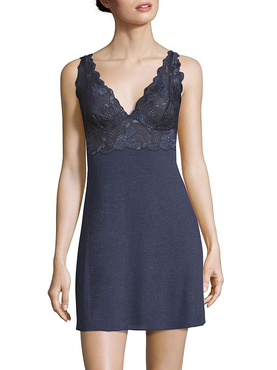 Women's Zen Floral Chemise - Night Blue - Size XL