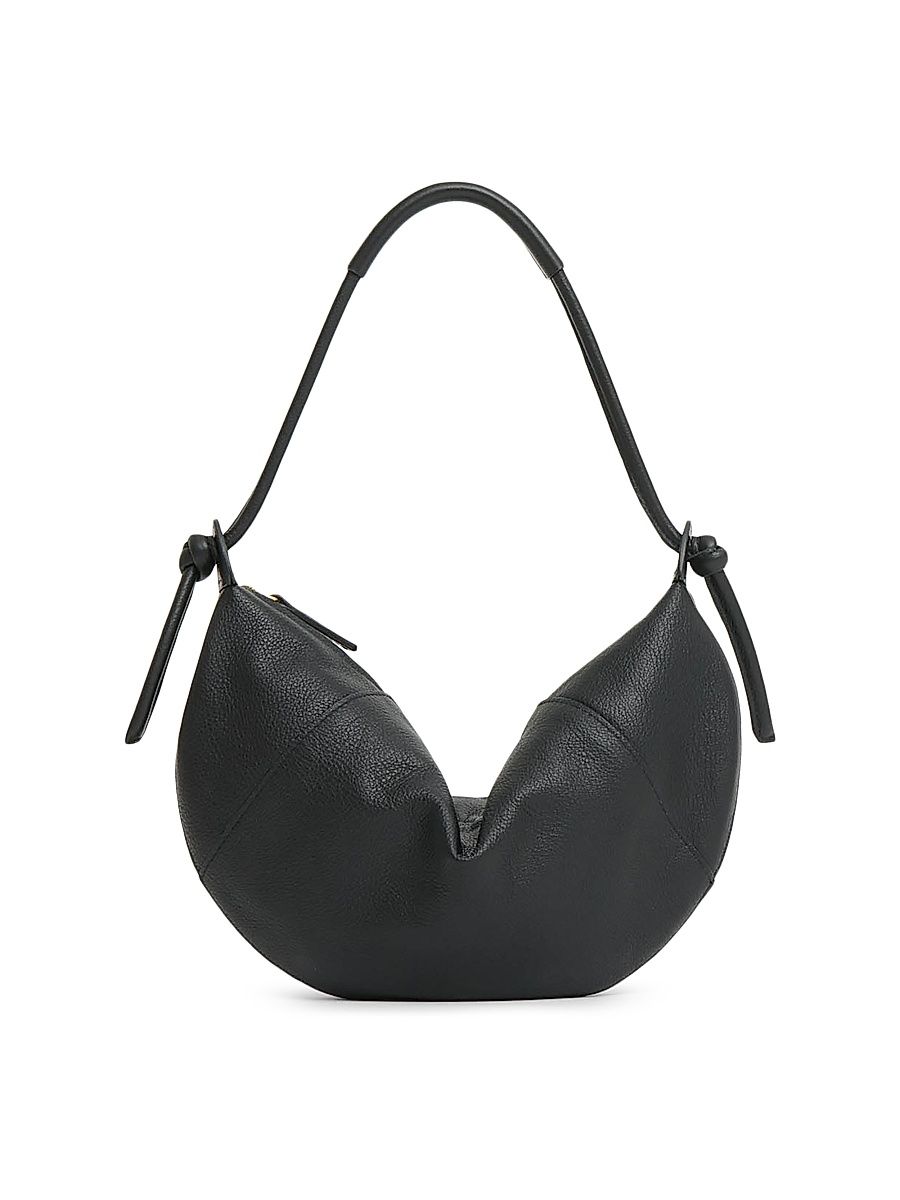 Women's Mini Fortuna Leather Shoulder Bag - Black
