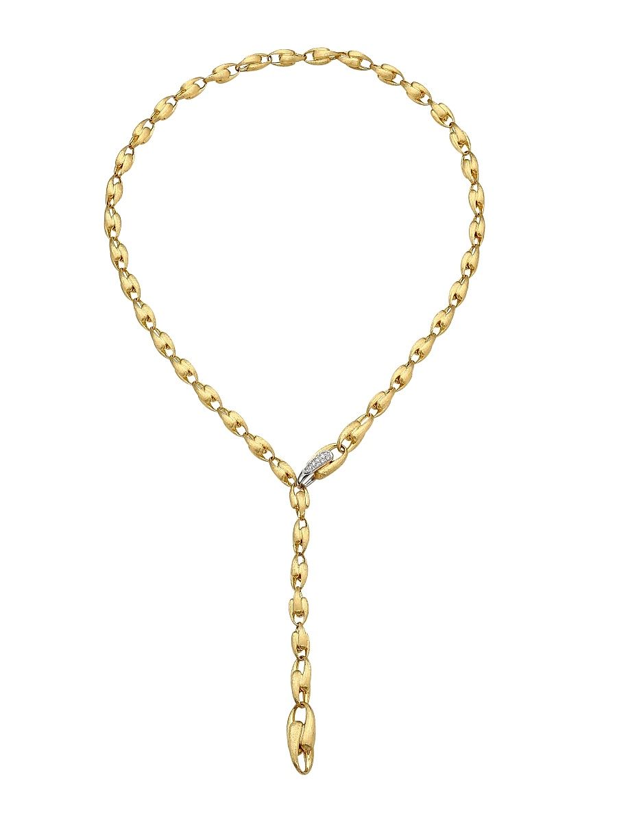 Women's Lucia 18K Yellow Gold & Diamond Lariat Necklace - Gold