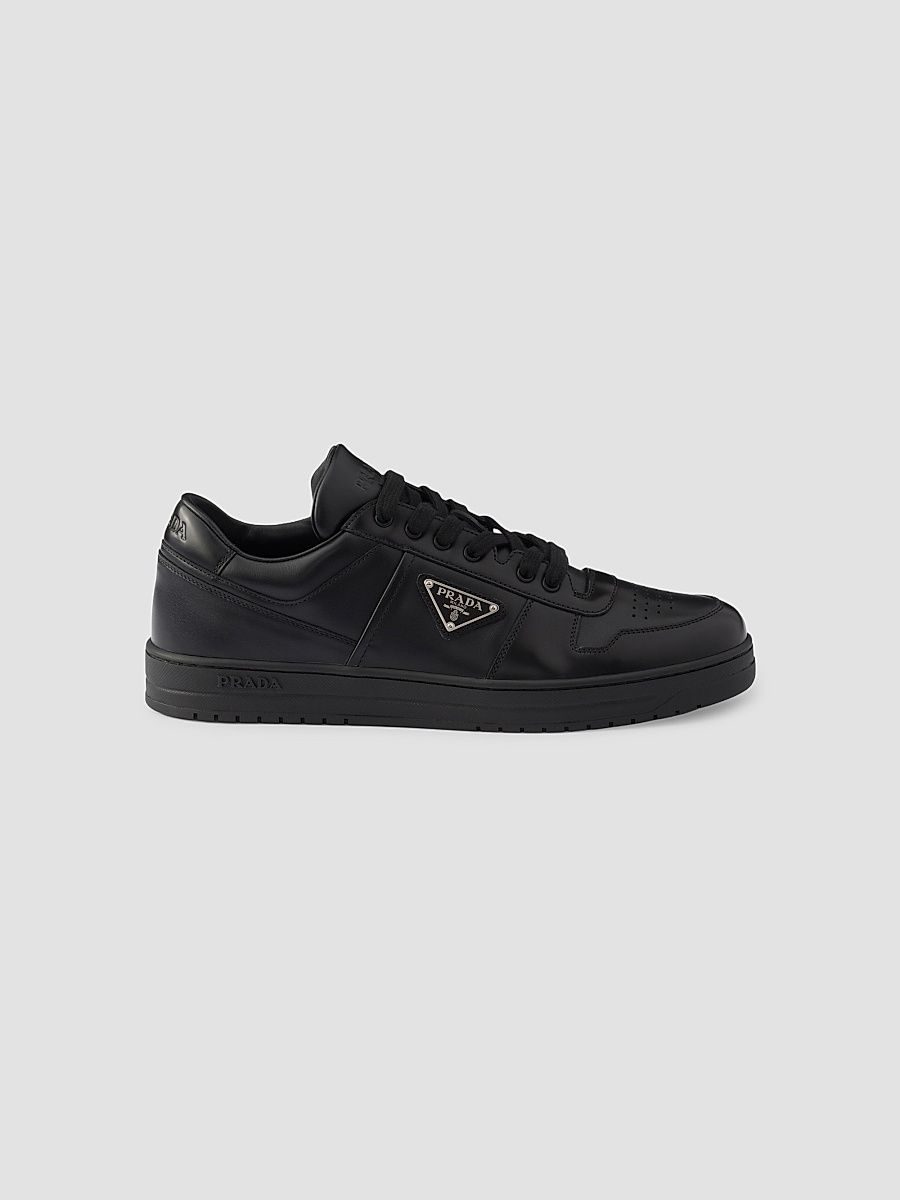 Men's Downtown Leather Sneakers - Black - Size 11.5