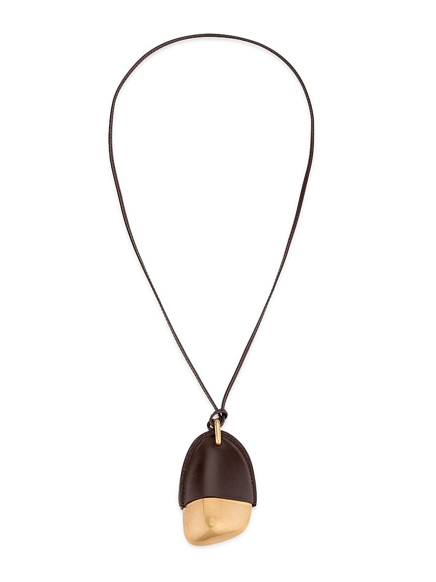 Women's Stone Pendant Necklace - Espresso