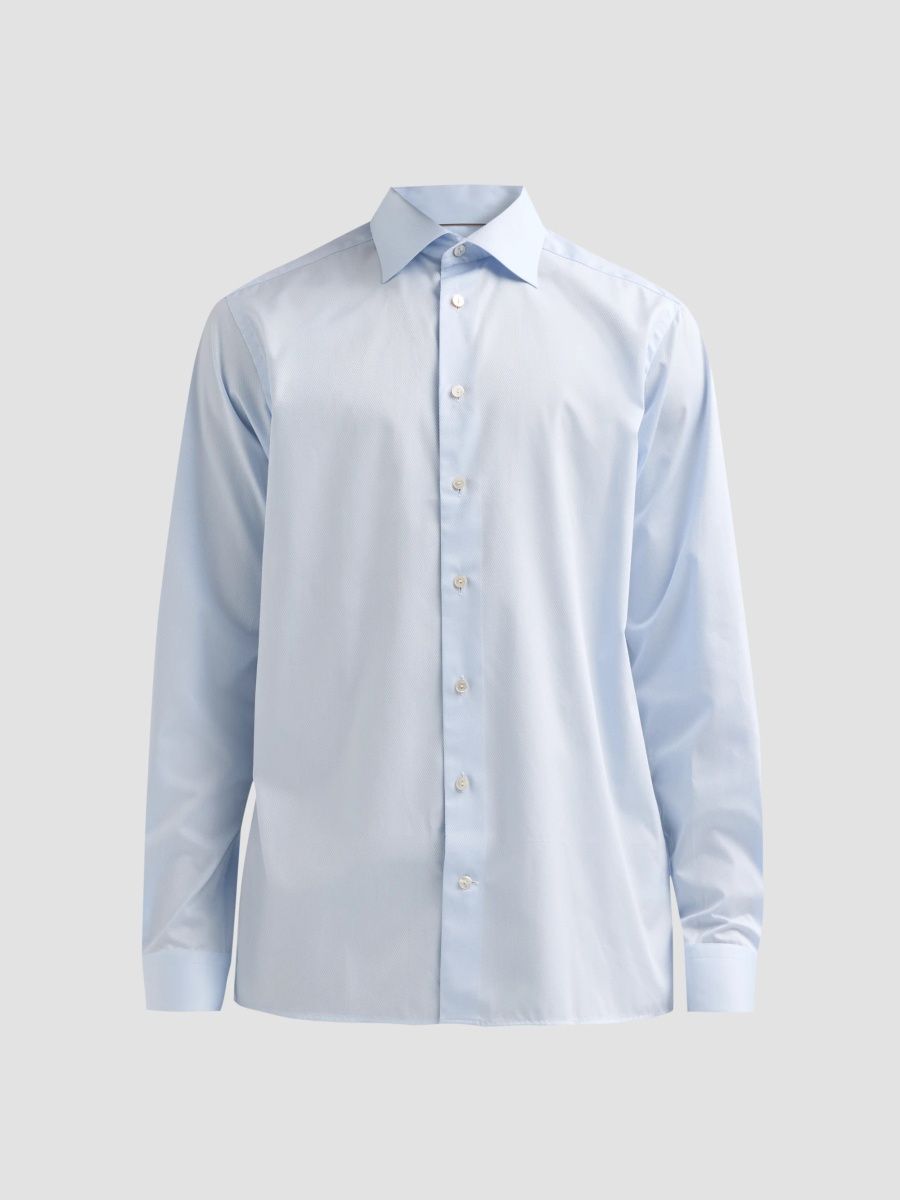 Eton Men's Cotton Check Shirt - Blue - Size 15