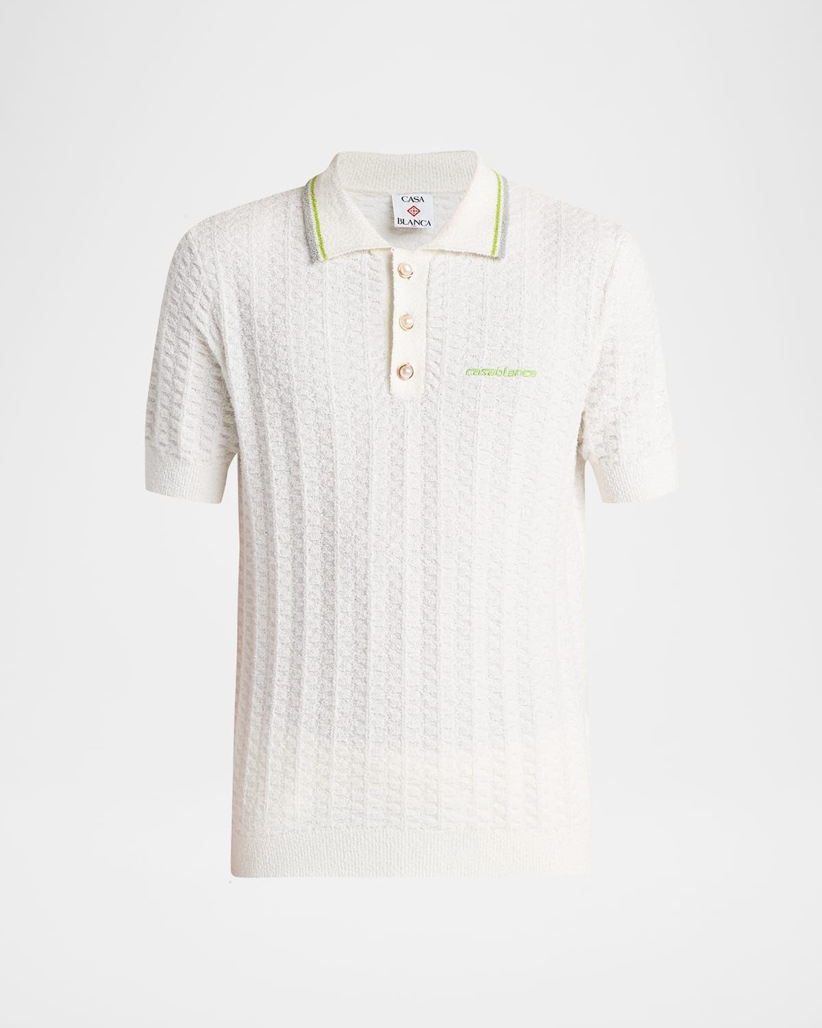Men & apos;s Boucle Cotton-Blend Polo Shirt