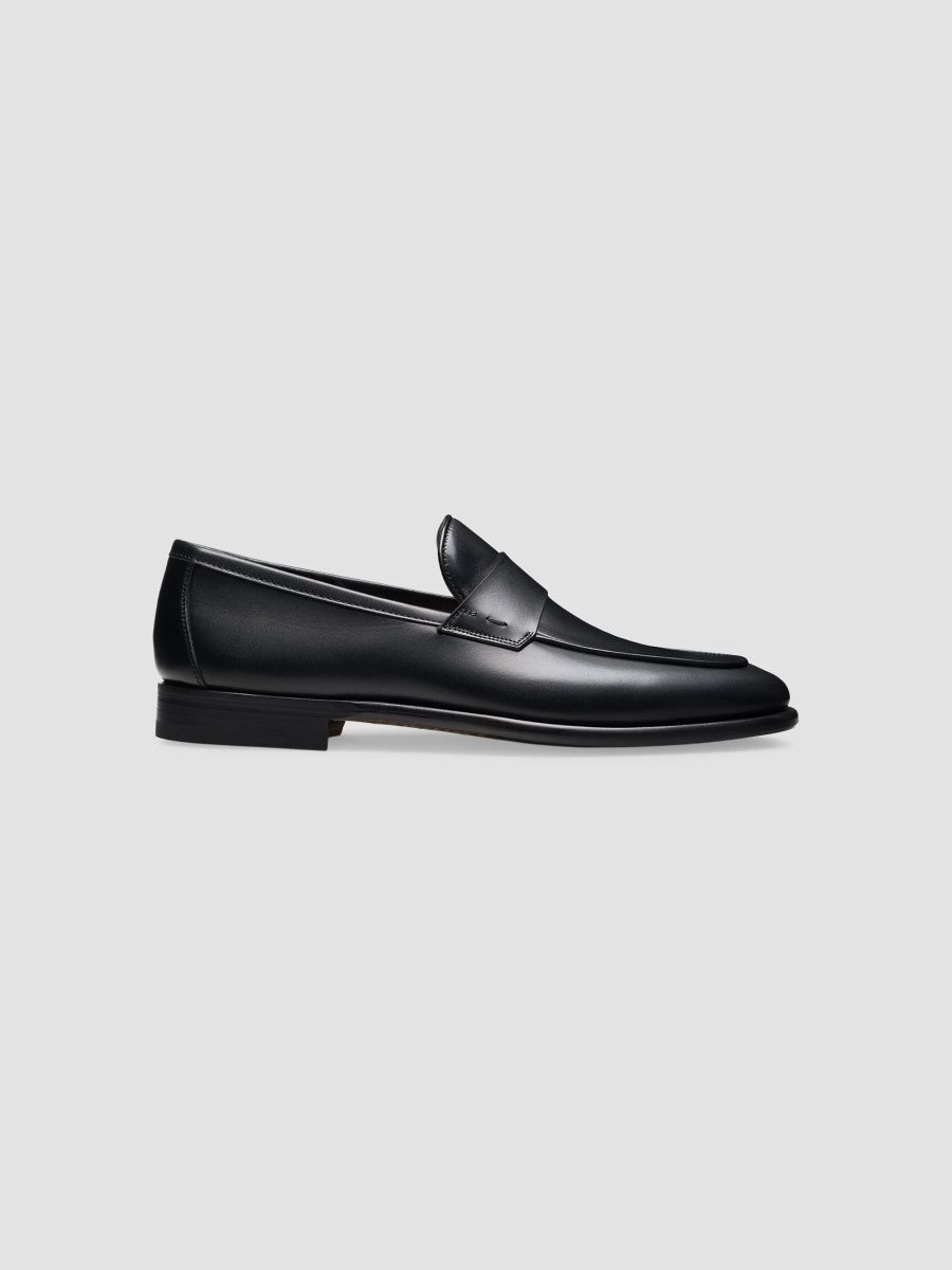 Magnanni Men's Duerro Leather Penny Loafers - Black - Size 9