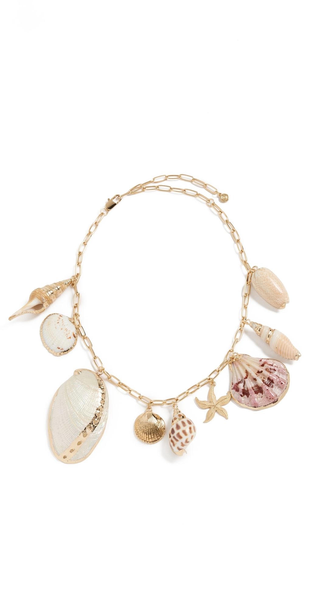 Ettika Private Island Shell Necklace Gold One Size