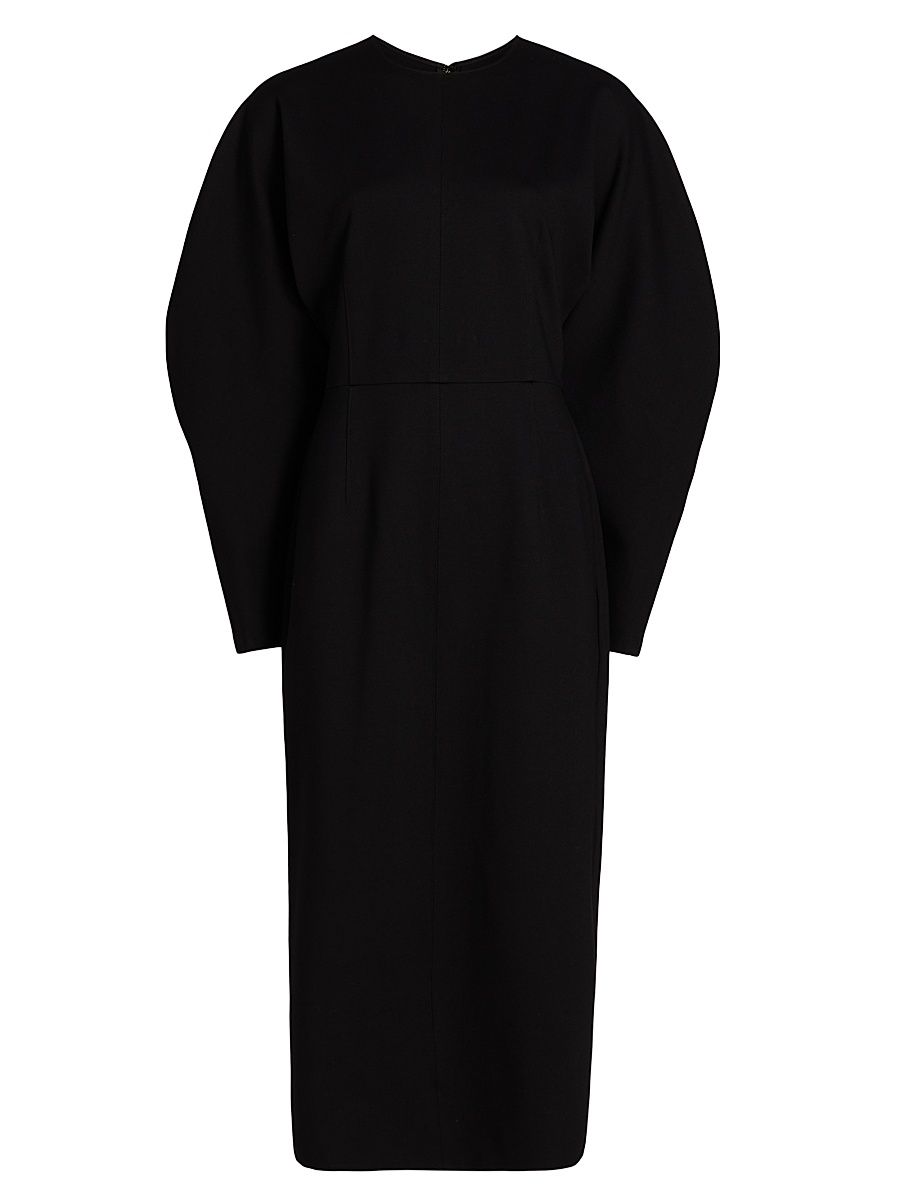 Women's Arc Crewneck Midi-Dress - Black - Size XL