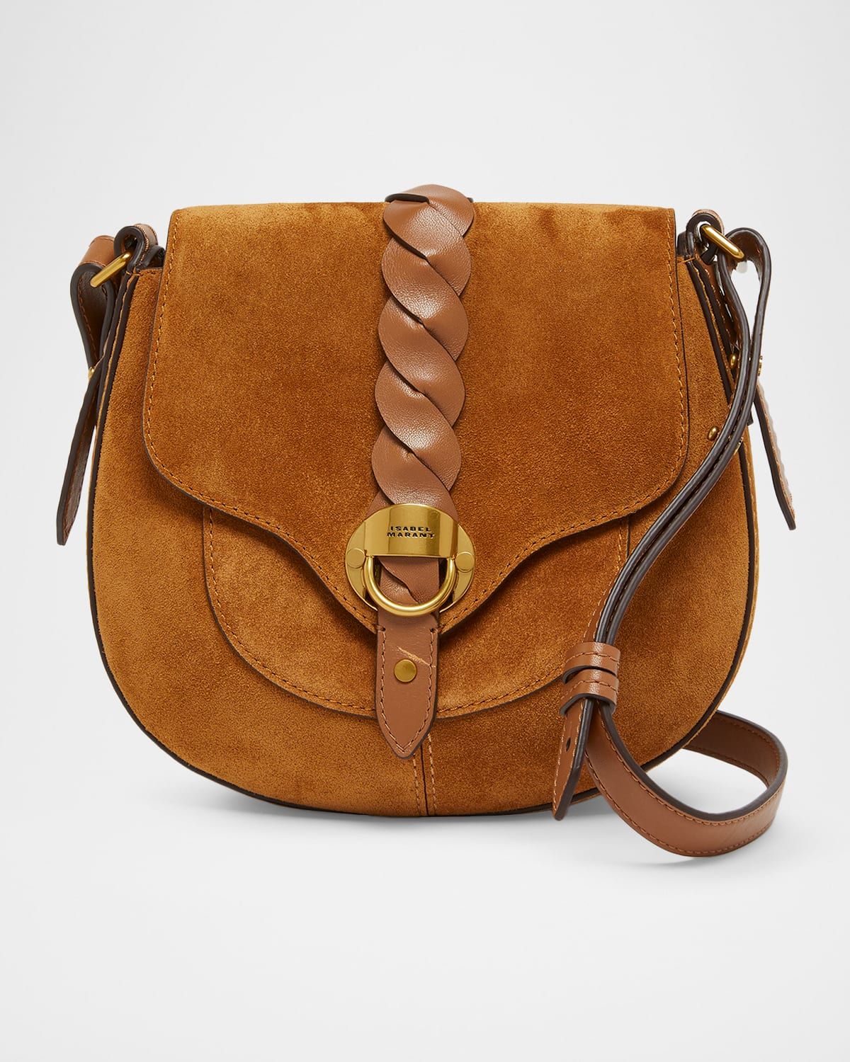 Altay Small Suede Saddle Crossbody Bag