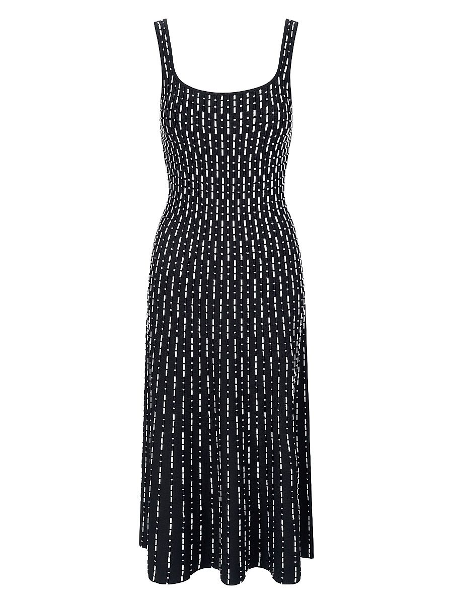 Women's Ellison Printed Tank Midi-Dress - Black Geo - Size XL