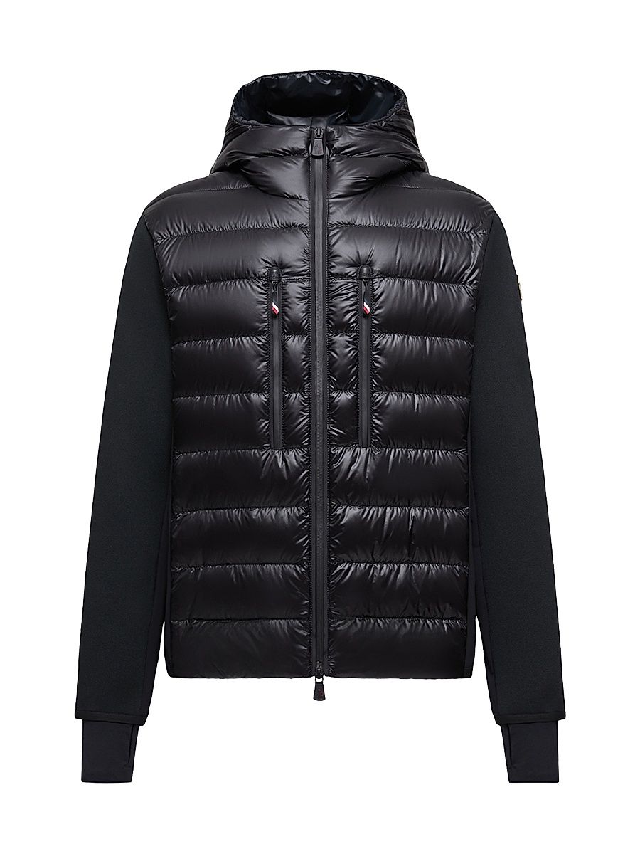 Men's Down-Filled Hoodie - Black - Size Medium