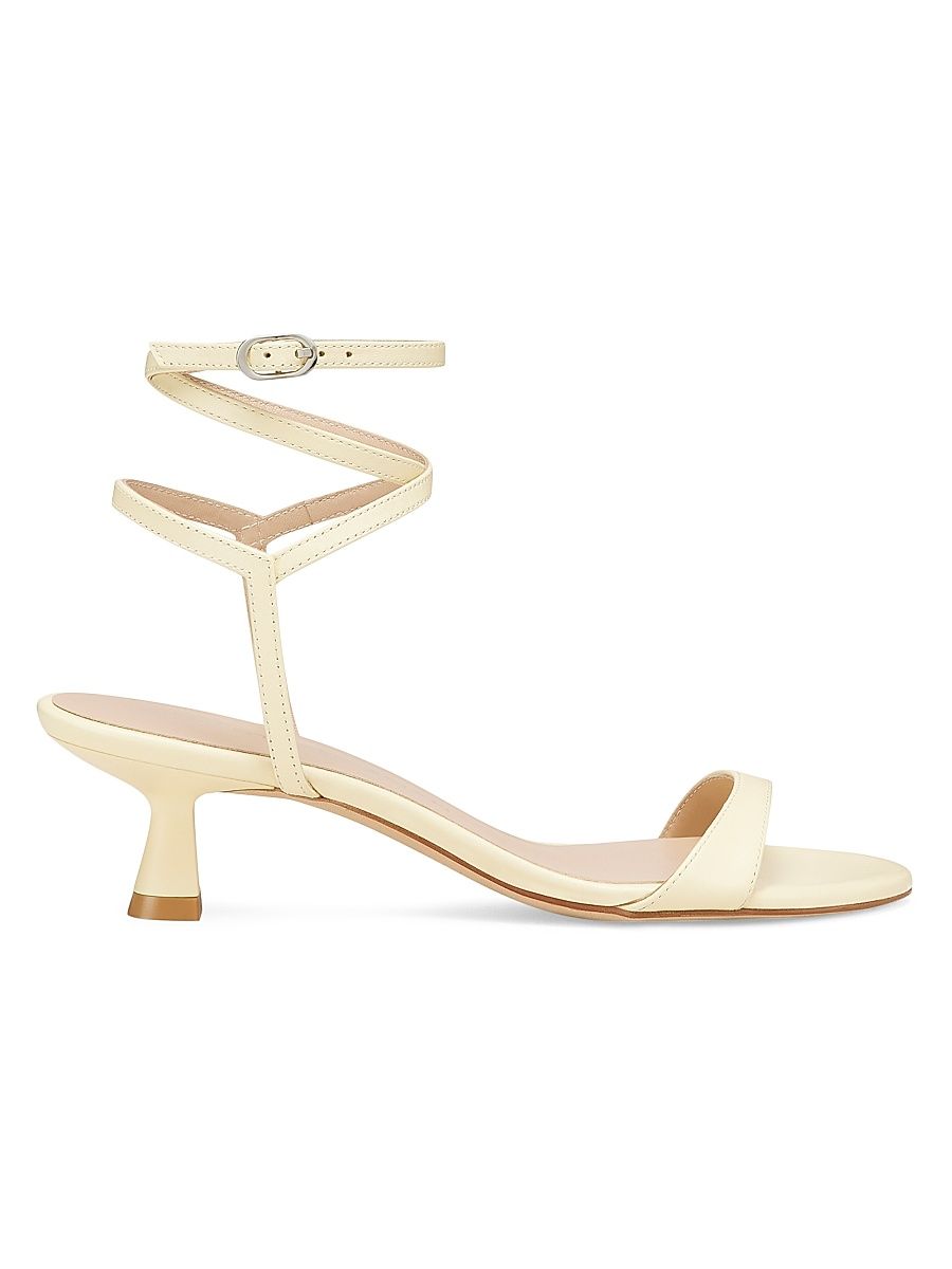 Women's Nudist Wrap 50MM Leather Sandals - Lemon Chiffon - Size 6