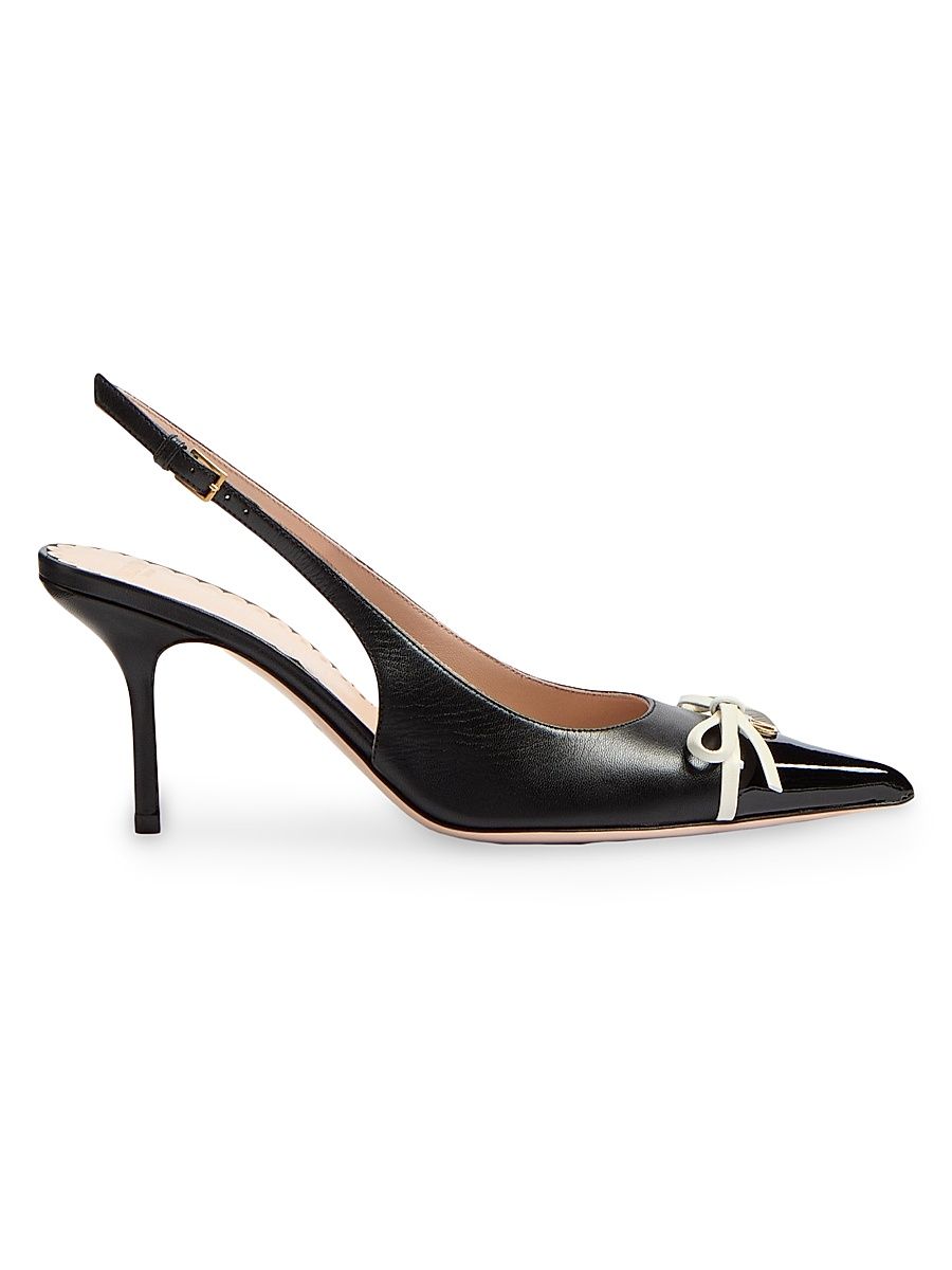 Women's Bepointy Slingback Pumps 80MM in Patent Leather - Black - Size 11.5