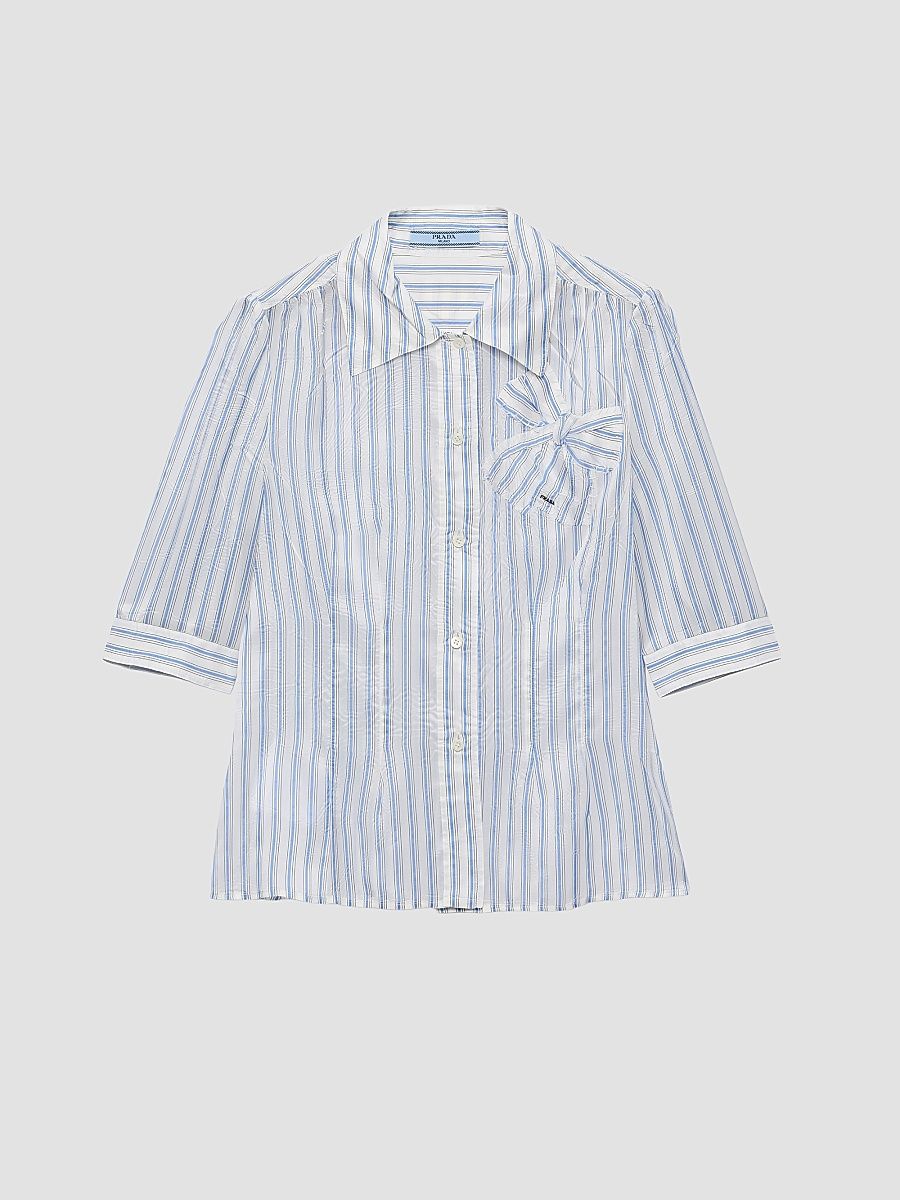 Women's Striped Shirt - Blue - Size 4