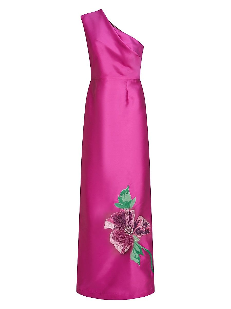 Women's Irina Mikado Column Gown - Light Cerise - Size 8