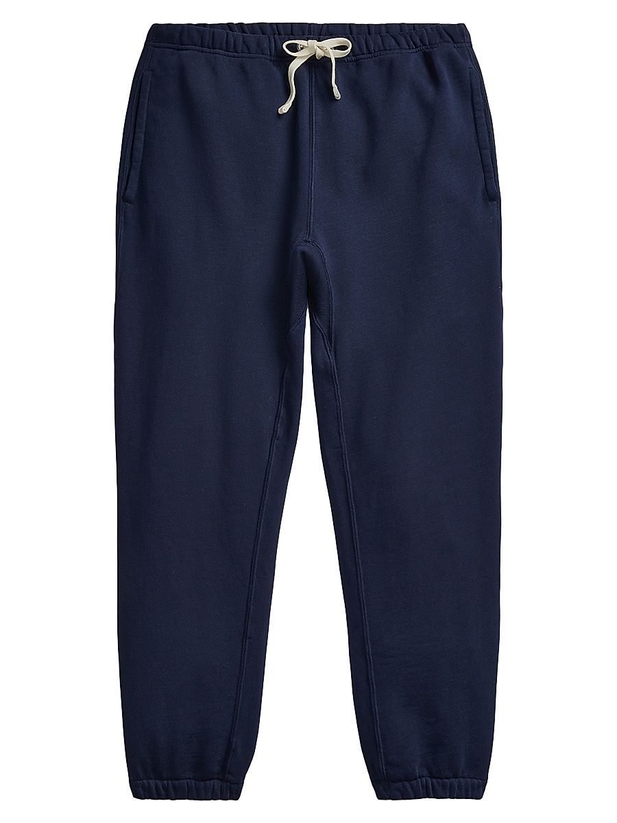 Men's Fleece Cotton-Blend Sweatpants - Cruise Navy - Size Small
