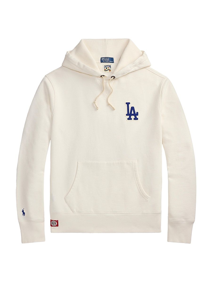 Men's LA Dodgers Vintage Fleece Hoodie - Deckwash White - Size XXL
