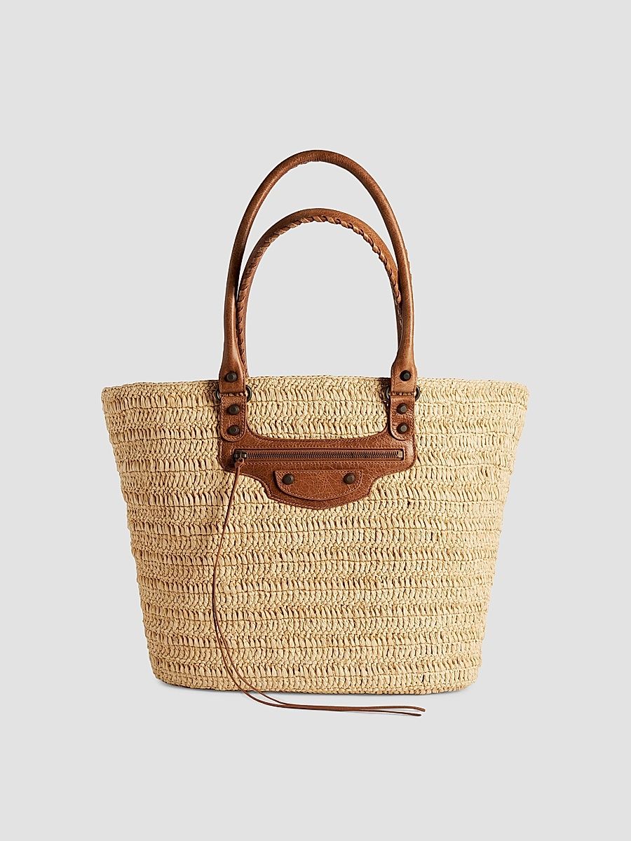 Balenciaga Women's Le City Medium Basket Tote Bag - Natural Camel