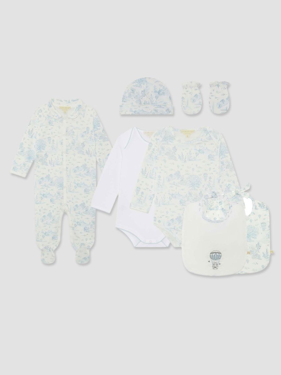 Marie-Chantal Unisex Baby's Toile De Jouy 7-Piece Set - Blue - Size 12 Months