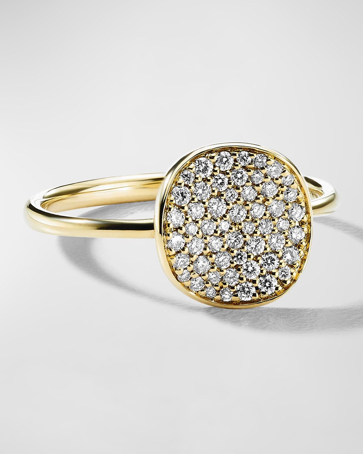 Small Flower Ring in 18K White Gold with Diamonds
