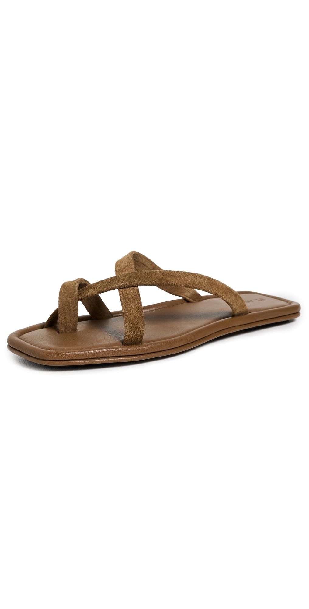 St. Agni Soft Strap Slides toffee suede 39