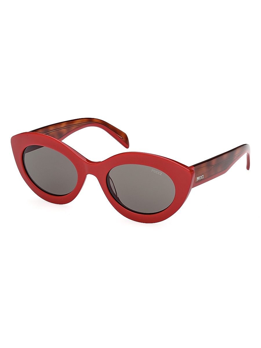 Women's 53MM Cat-Eye Sunglasses - Red Grey