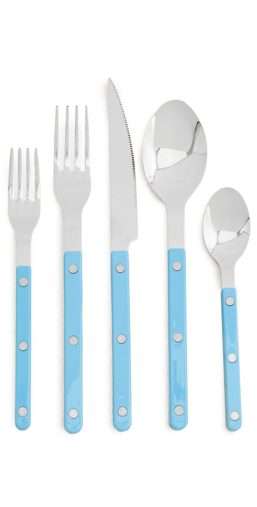 Sabre Bistrot Solid 5 Piece Place Set Pastel Blue One Size